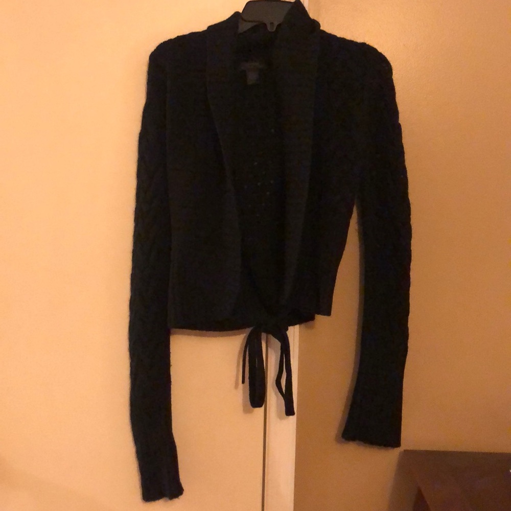 Express black wrap sweater, size M